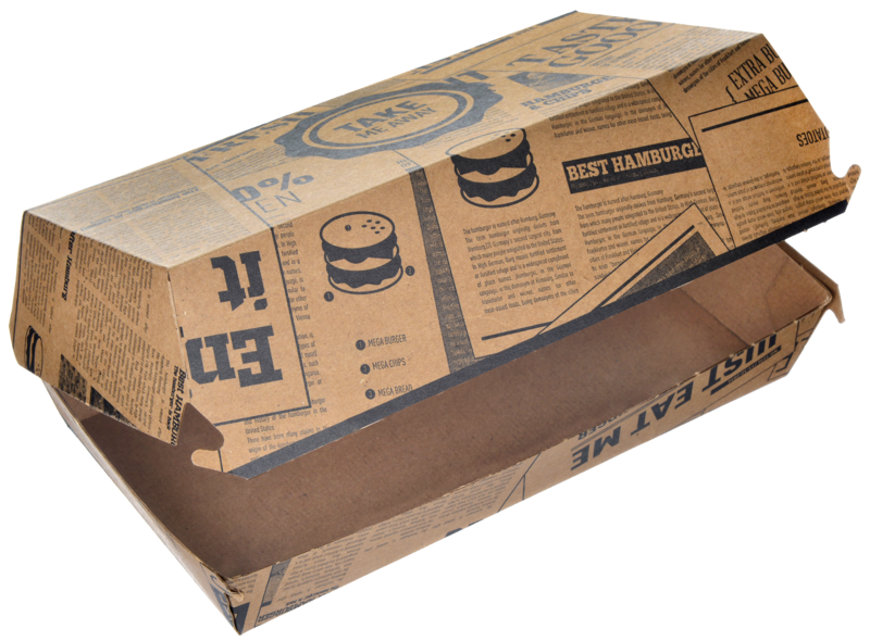438760 SANDWICHBOX PAPPE 20,5X10X7X7,8 250ST - Afbeelding 1